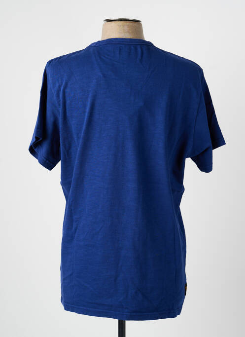 Tricou croială dreaptă mâneci scurte albastru DAYTONA homme