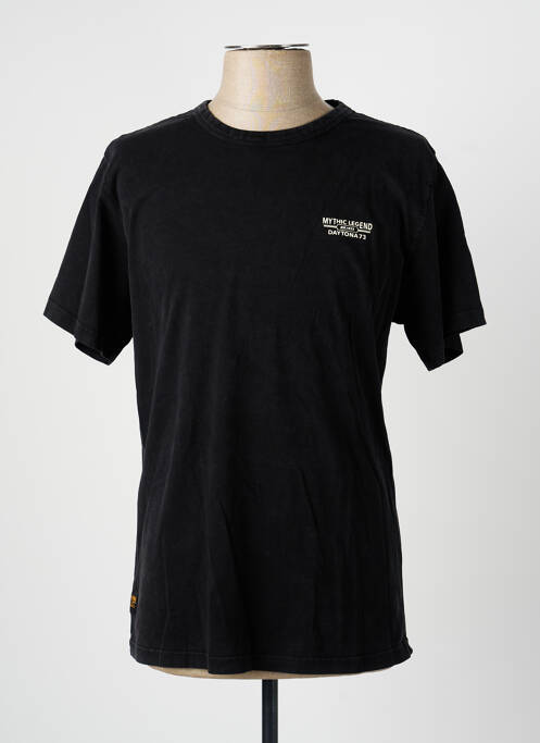 Tricou croială dreaptă mâneci scurte negru DAYTONA homme