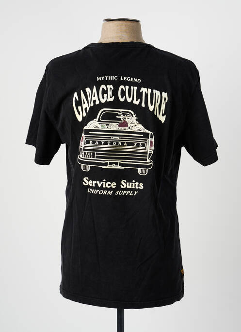 Tricou croială dreaptă mâneci scurte negru DAYTONA homme