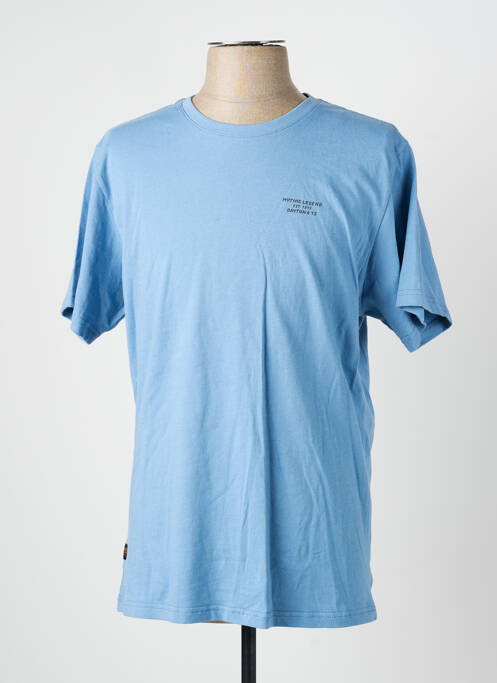 Tricou croială cambrată mâneci scurte albastru DAYTONA homme