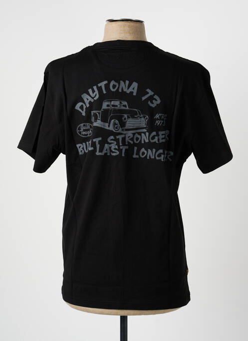 Tricou croială cambrată mâneci scurte negru DAYTONA homme