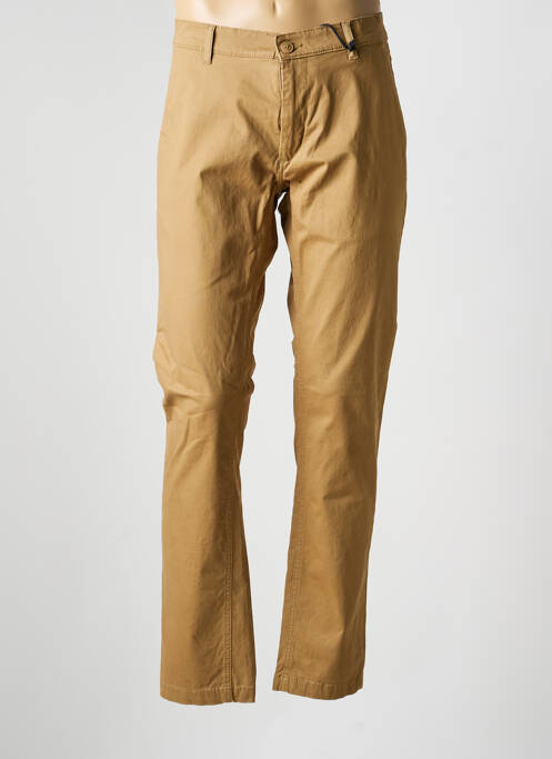 Pantalon drept țesătură poplin mărime normală maro DAYTONA homme