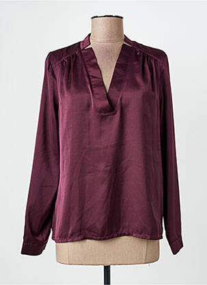 Top guler în v mâneci lungi violet VOODOO femeie