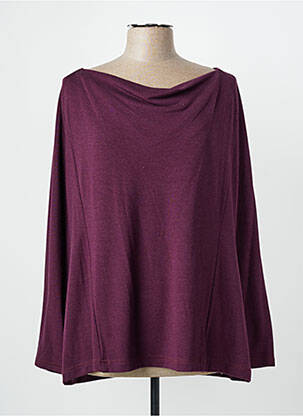 Top țesătură jersey mâneci lungi violet QUATTRO femeie