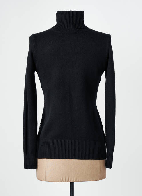 Pulover cu guler înalt elasticitate mâneci lungi negru QUATTRO femme