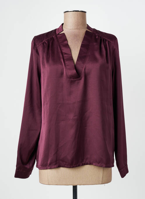 Top guler în v mâneci lungi violet VOODOO femme