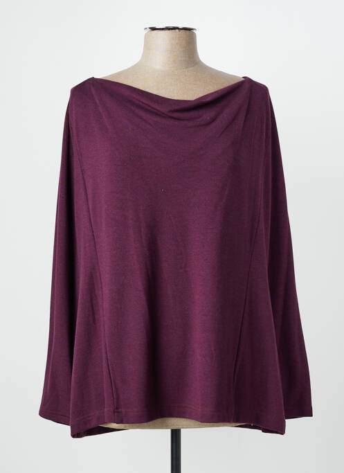 Top țesătură jersey mâneci lungi violet QUATTRO femme