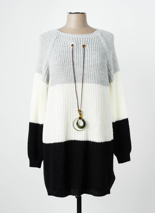 Pulover tunică elasticitate mâneci lungi gri QUATTRO femme