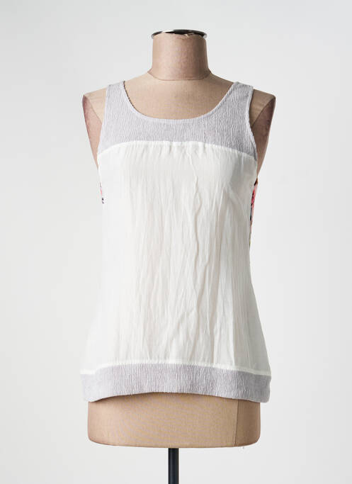 Top elasticitate fără mâneci bej QUATTRO femme