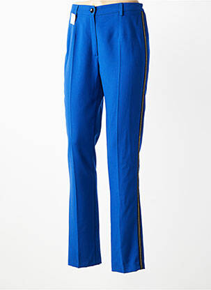 Pantalon slim talie elastică mărime normală albastru JUMFIL femeie