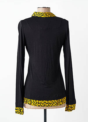 Top elasticitate mâneci lungi negru VOODOO femeie