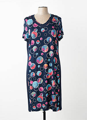 Rochie midi mâneci scurte mâneci scurte albastru GUY DUBOUIS femeie