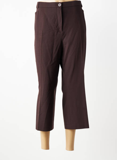 Pantalon trei sferturi croială dreaptă mărime normală maro BRUNO SAINT HILAIRE femme