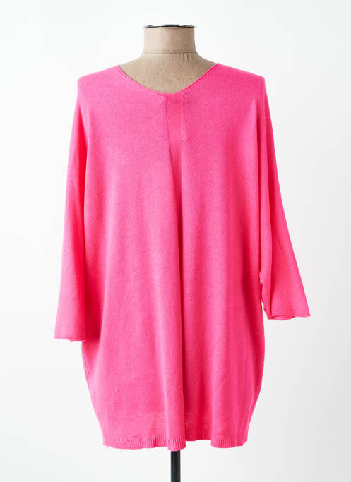 Pulover tunică elasticitate mâneci 3/4 roz QUATTRO femme