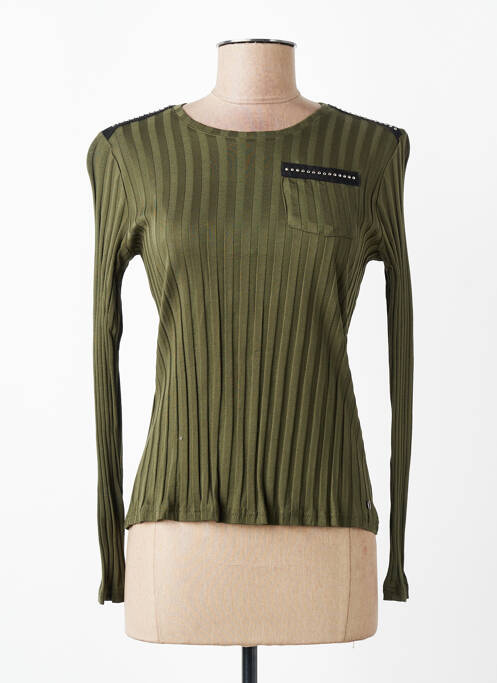Tricou elasticitate mâneci lungi verde VOODOO femme