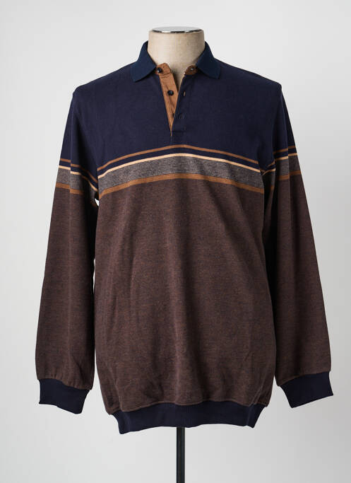 Polo mâneci lungi mâneci lungi albastru CAP 10 TEN homme