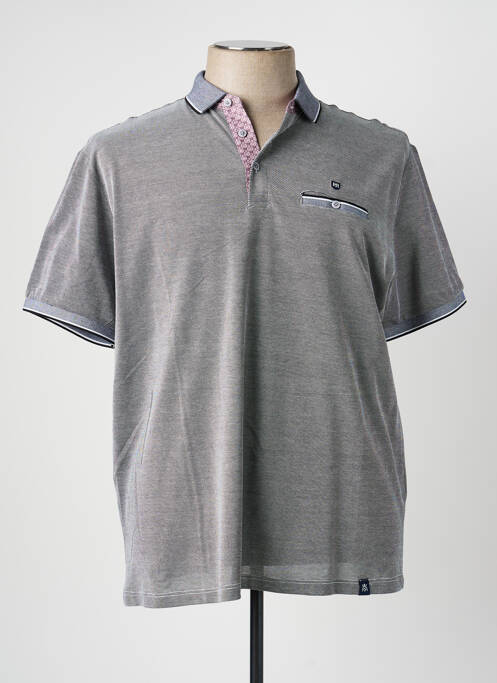 Polo croială dreaptă mâneci scurte gri REVER MILE homme
