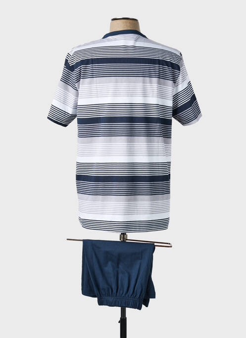 Pijamale scurte imprimeu dungi gri VALBOURG homme