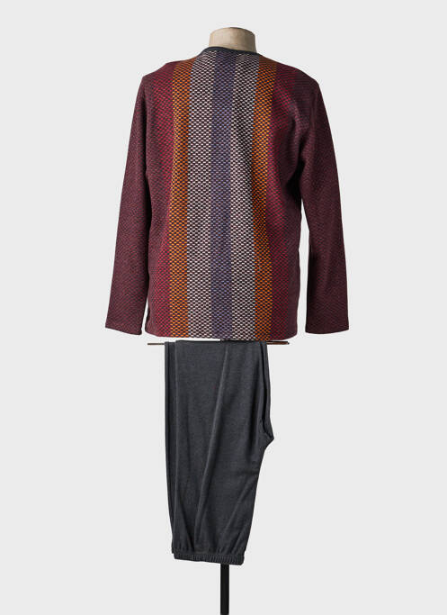 Pijama guler rotund roșu MASSANA homme