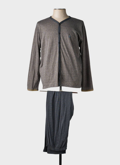 Pijama guler rotund gri MASSANA homme