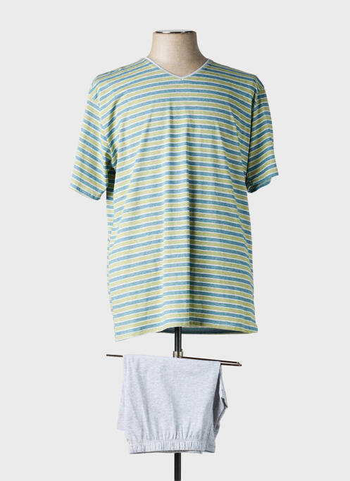 Pijamale scurte imprimeu dungi verde VALBOURG homme