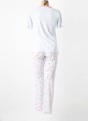 Pijama mâneci scurte gri MASSANA femeie