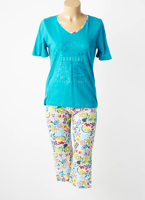 Pijama mâneci scurte albastru MASSANA femme