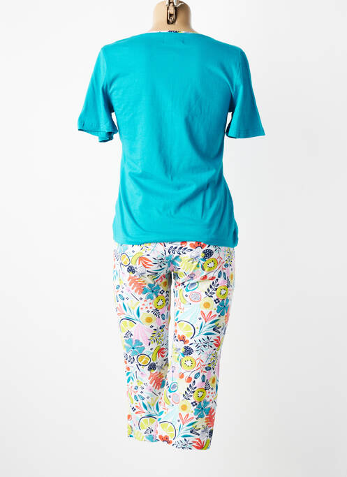 Pijama mâneci scurte albastru MASSANA femme