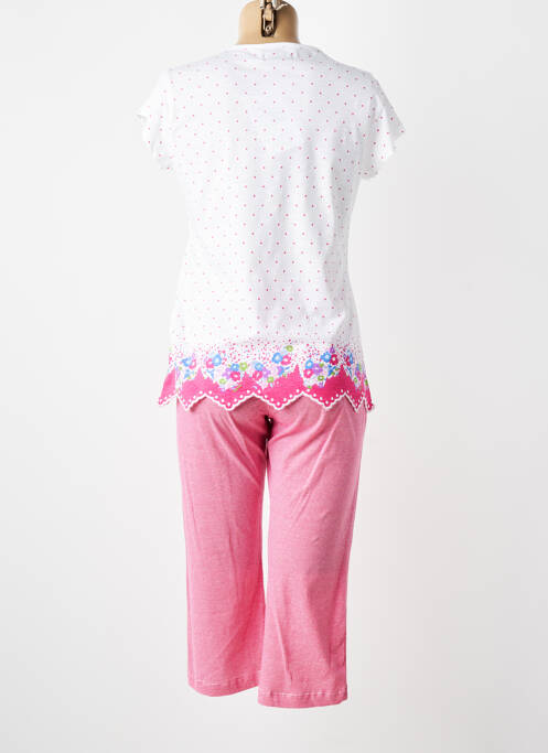 Pijama mâneci scurte alb MASSANA femme