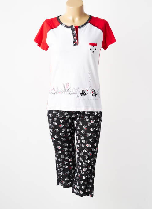Pijama mâneci scurte roșu MASSANA femme