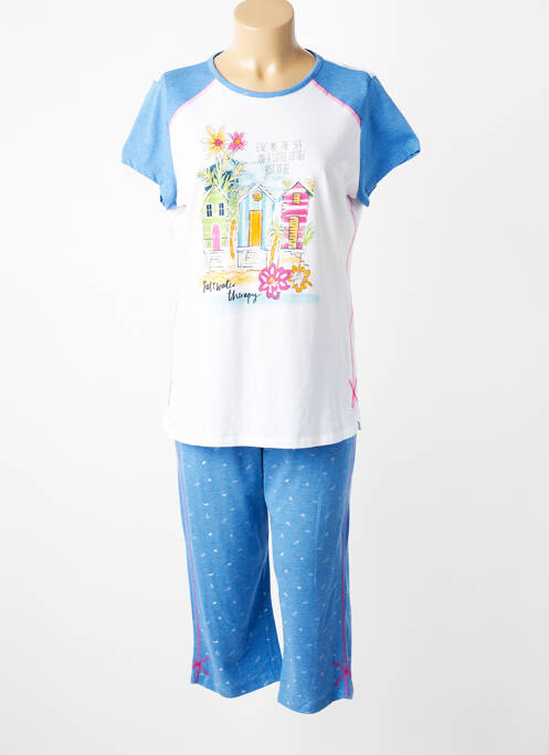 Pijama mâneci scurte albastru MASSANA femme