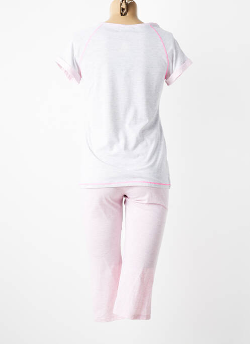 Pijama mâneci scurte roz MASSANA femme