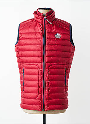 Geacă matlasată buzunare fără glugă roșu DELAHAYE bărbat