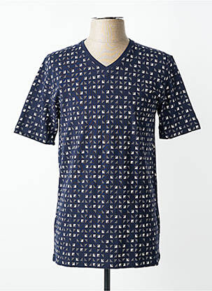 Tricou croială cambrată mâneci scurte albastru CAP 10 TEN bărbat