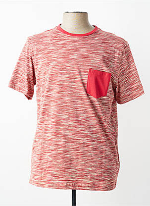 Tricou țesătură melanj mâneci scurte roșu COFOX bărbat