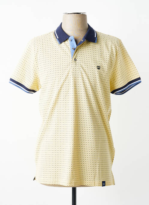 Polo elasticitate mâneci scurte galben REVER MILE homme