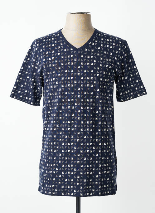 Tricou croială cambrată mâneci scurte albastru CAP 10 TEN homme