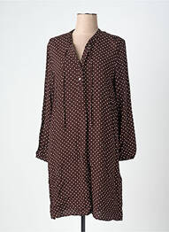Rochie midi croială fluidă mâneci lungi maro NICE THINGS femme