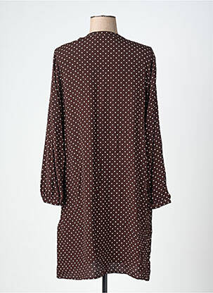 Rochie midi croială fluidă mâneci lungi maro NICE THINGS femeie