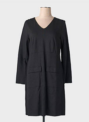 Rochie scurtă închidere cu fermoar la spate mâneci lungi negru ORTO BOTANICO femeie