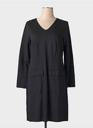 Rochie scurtă închidere cu fermoar la spate mâneci lungi negru ORTO BOTANICO femme
