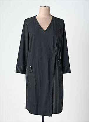 Rochie midi mâneci lungi mâneci lungi negru MC PLANET femeie