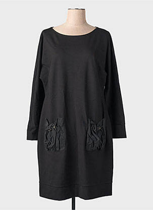 Rochie midi mâneci lungi mâneci lungi negru ORTO BOTANICO femeie