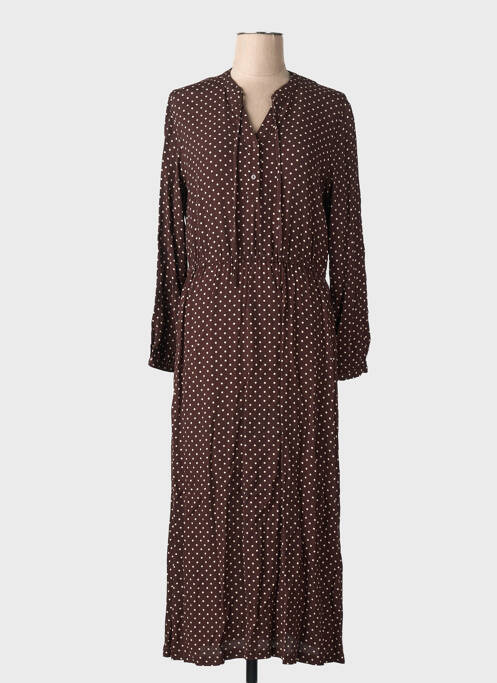 Rochie lungă mâneci lungi mâneci lungi maro NICE THINGS femme