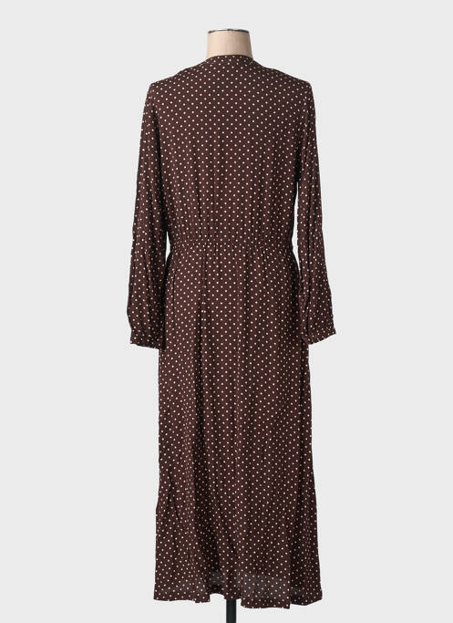 Rochie lungă mâneci lungi mâneci lungi maro NICE THINGS femme