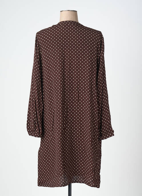 Rochie midi croială fluidă mâneci lungi maro NICE THINGS femme