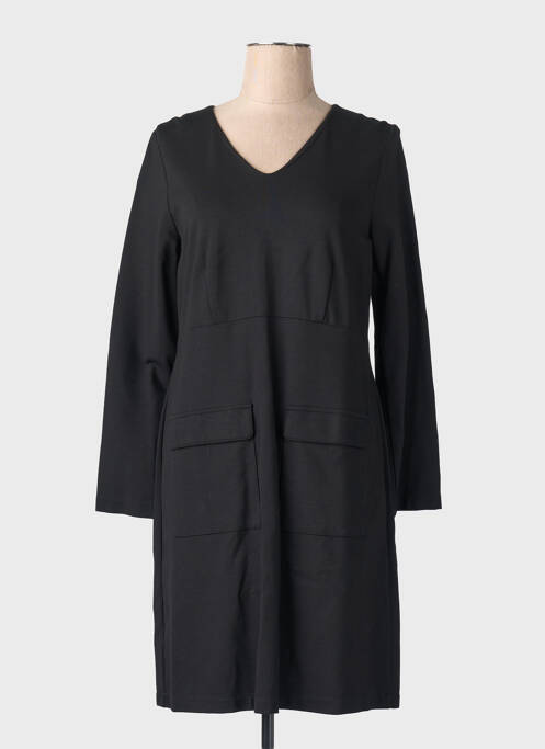 Rochie scurtă închidere cu fermoar la spate mâneci lungi negru ORTO BOTANICO femme