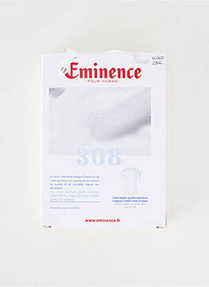 Tricou croială cambrată mâneci scurte alb EMINENCE bărbat