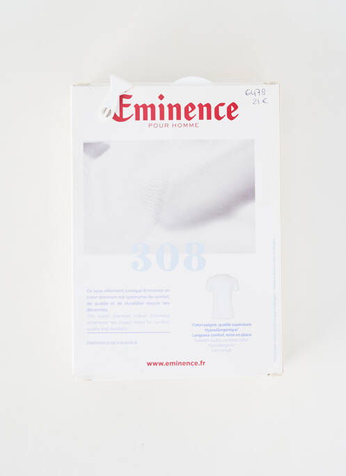 Tricou croială cambrată mâneci scurte gri EMINENCE homme