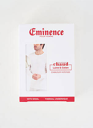 Tricou croială cambrată mâneci lungi alb EMINENCE bărbat